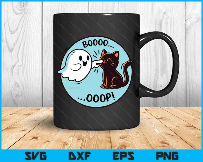 Funny Halloween Ghost Black Cat Boop Easy Lazy Costume SVG PNG Digital Printable Files