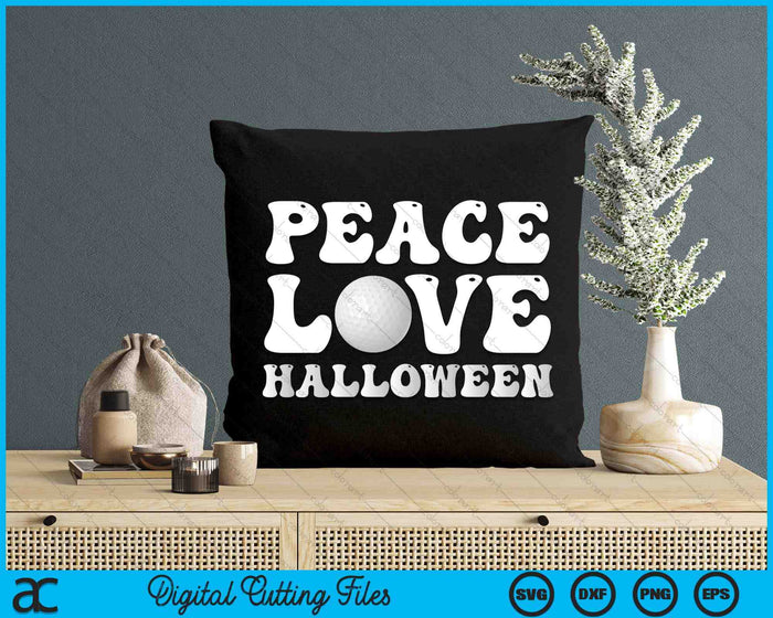 Halloween Golf Costume Peace Love Halloween SVG PNG Digital Cutting Files