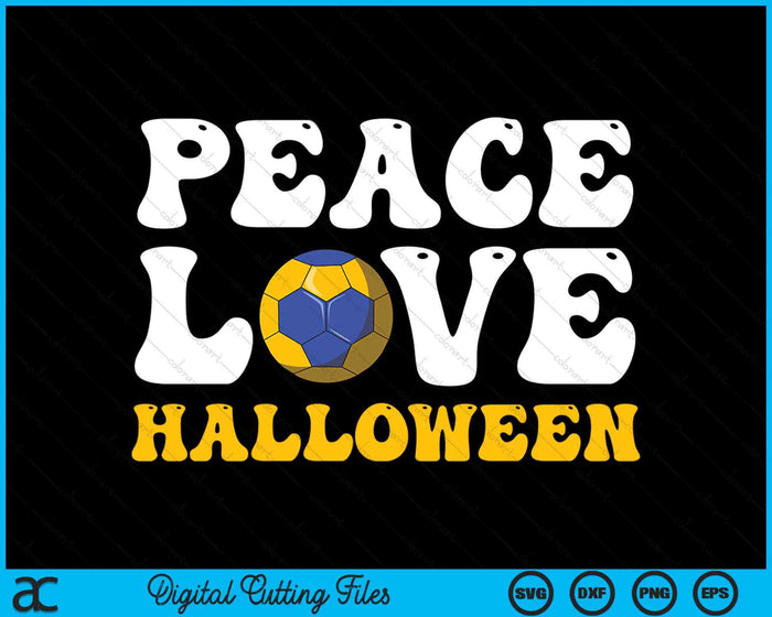 Halloween Handball Costume Peace Love Halloween SVG PNG Digital Cutting Files