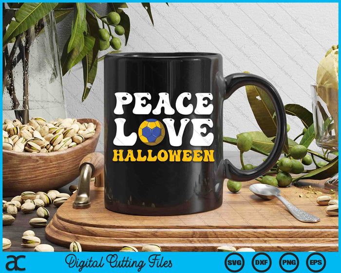 Halloween Handball Costume Peace Love Halloween SVG PNG Digital Cutting Files