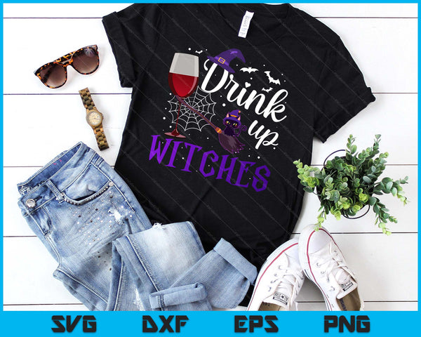 Funny Halloween Hat Drink Up Witches Funny Drink Up Witches SVG PNG Digital Cutting File