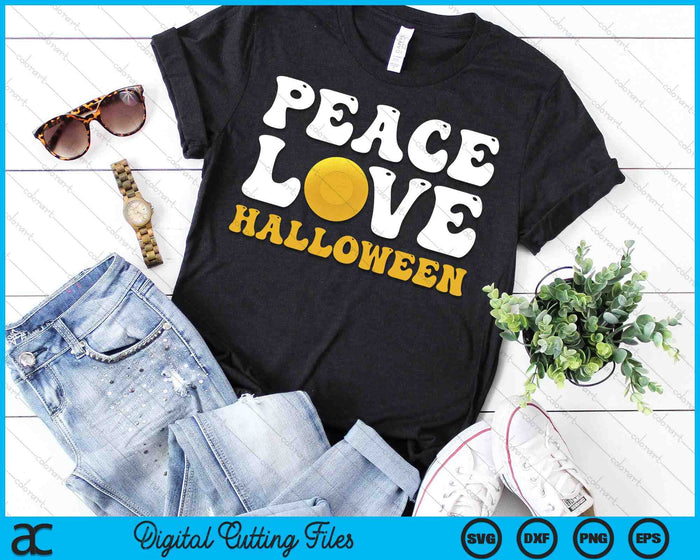 Funny Halloween Lacrosse Costume Peace Love Halloween SVG PNG Digital Printable Files