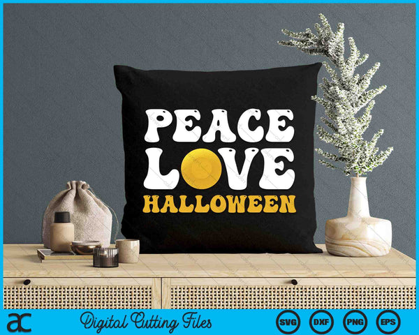 Funny Halloween Lacrosse Costume Peace Love Halloween SVG PNG Digital Printable Files