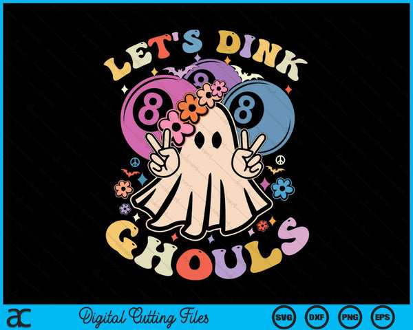 Halloween pool ball costume let's dink ghouls SVG cut file