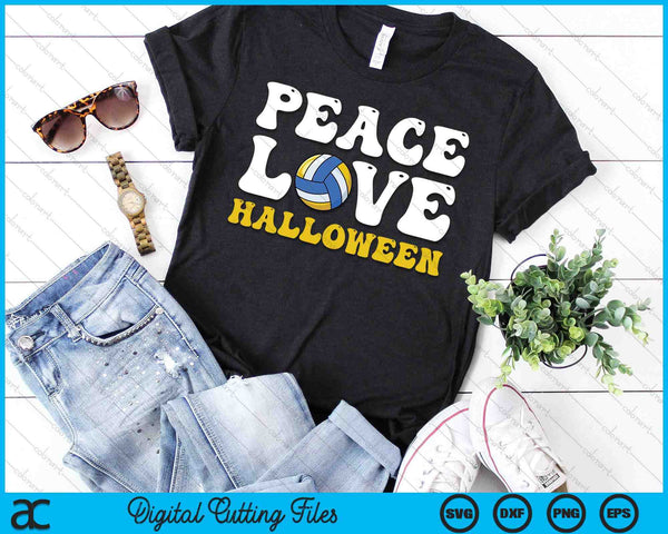 Halloween Volleyball Costume Peace Love Halloween SVG PNG Digital Cutting Files