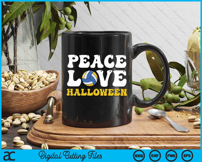 Halloween Volleyball Costume Peace Love Halloween SVG PNG Digital Cutting Files