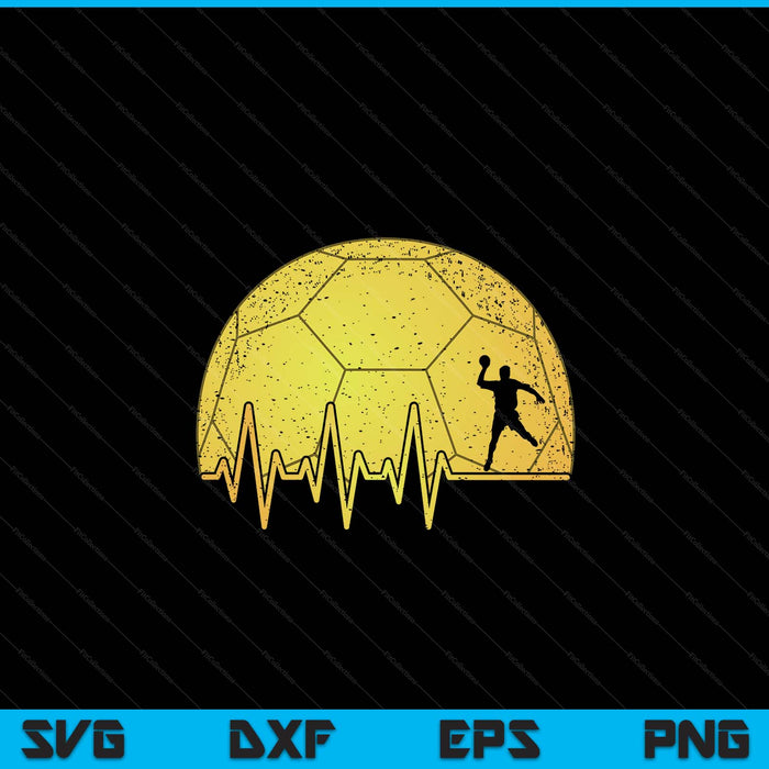 Funny Handball Heartbeat Handball Player SVG PNG Digital Cutting Files