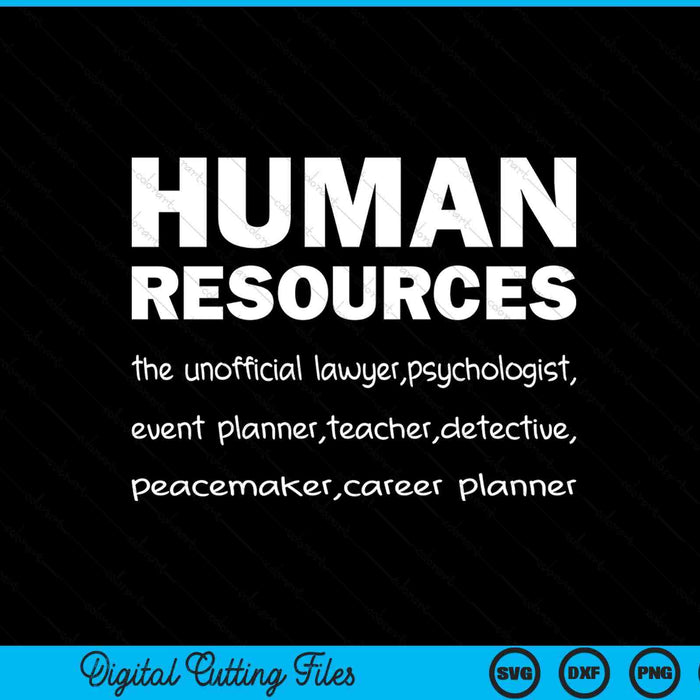 Human resources for HR definition SVG cut file