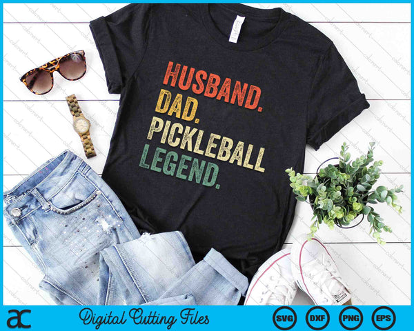 Funny Husband Dad Pickleball Legend Vintag SVG PNG Digital Cutting Files