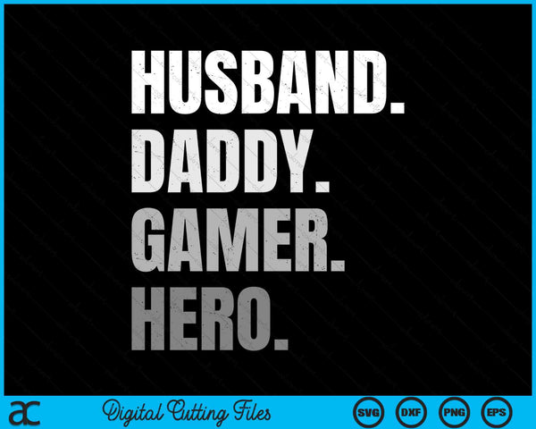 Grappige man papa Gamer Hero Gaming SVG PNG digitale snijbestanden