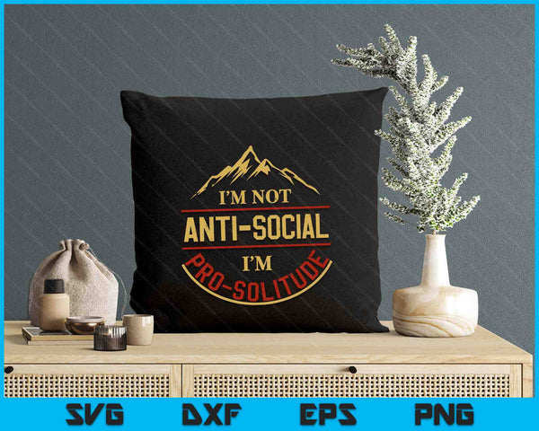Funny Introvert Accessories Gift Camping Hiking SVG PNG Digital Printable Files