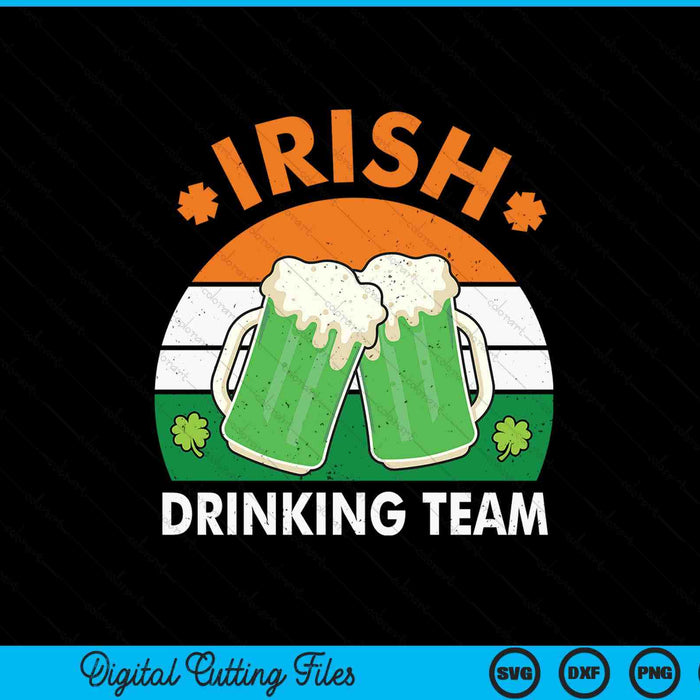 Irish drinking team St Patrick day beer flag SVG cut file