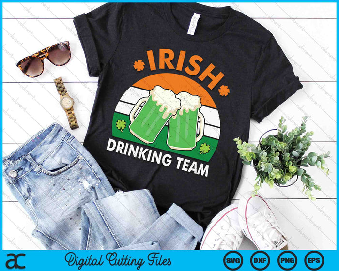 Funny Irish Drinking Team St Patrick Day Men Women Beer Flag SVG PNG Digital Printable Files