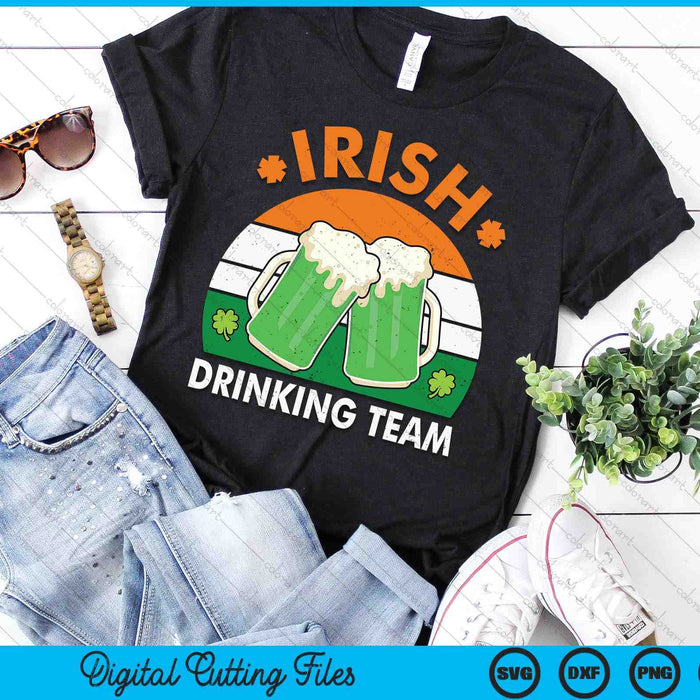 Funny Irish Drinking Team St Patrick Day Men Women Beer Flag SVG PNG Digital Printable Files