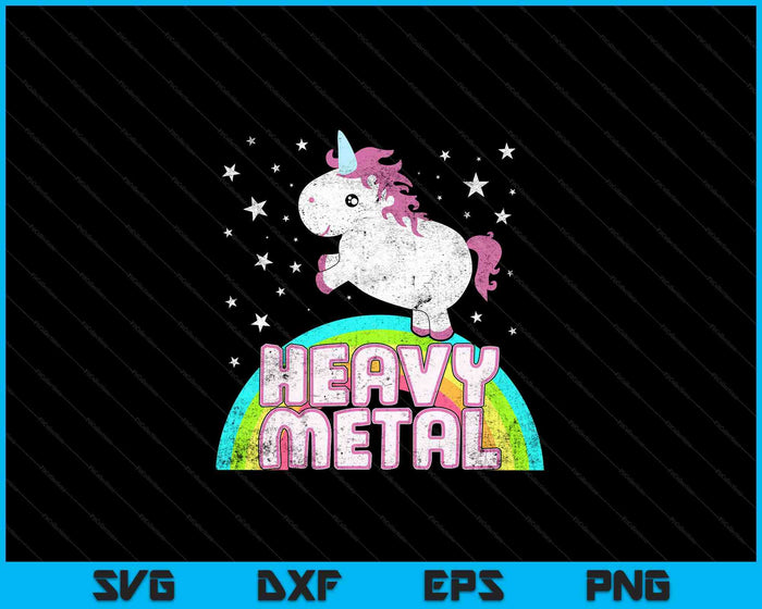 Ironic Cool Unicorn Heavy Metal Music Festival SVG PNG Digital Cutting Files