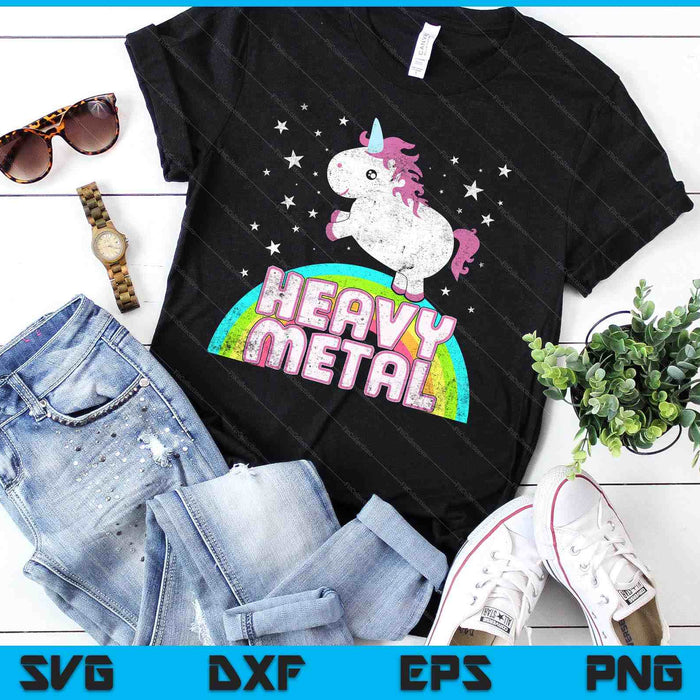 Ironic Cool Unicorn Heavy Metal Music Festival SVG PNG Digital Cutting Files