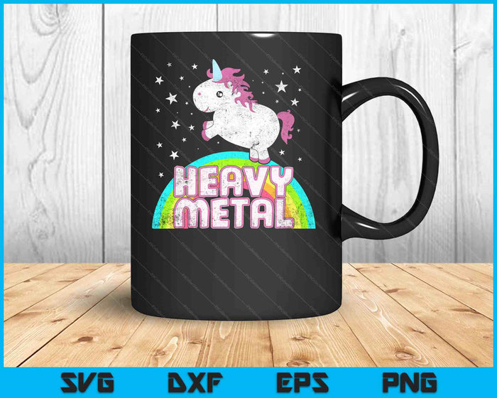 Ironic Cool Unicorn Heavy Metal Music Festival SVG PNG Digital Cutting Files