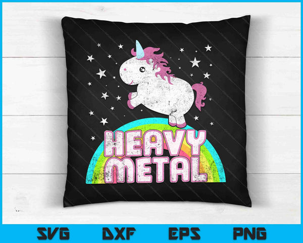 Ironic Cool Unicorn Heavy Metal Music Festival SVG PNG Digital Cutting Files