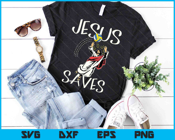 Jesus Saves Volleyball Gift SVG PNG Digital Cutting Files
