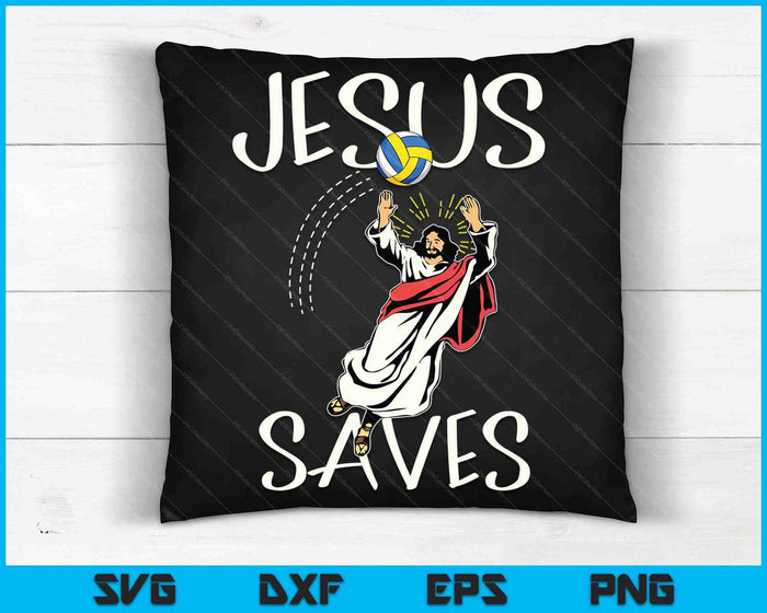 Jezus bespaart volleybal cadeau SVG PNG digitale snijbestanden