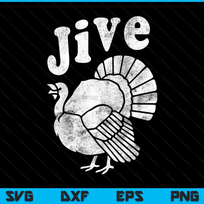 Jive Thanksgiving turkey day retro holiday SVG cut file