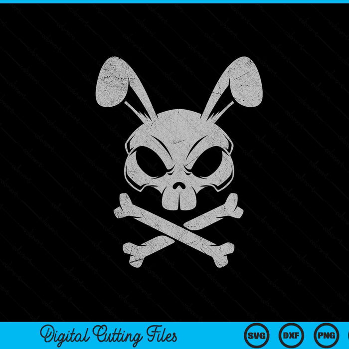 Funny Jolly Roger Bunny Skull Crossbones Egg Hunt Easter Day SVG PNG Digital Printable Files