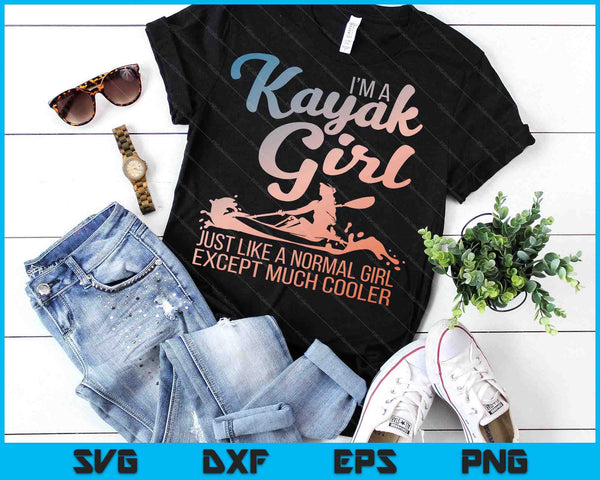 Funny Kayak Girl Art For Women Kayaking Lover Boating Kayak SVG PNG Digital Printable Files