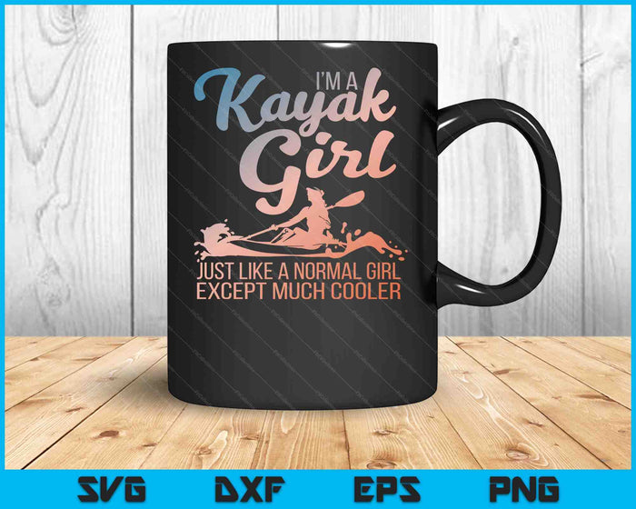 Funny Kayak Girl Art For Women Kayaking Lover Boating Kayak SVG PNG Digital Printable Files