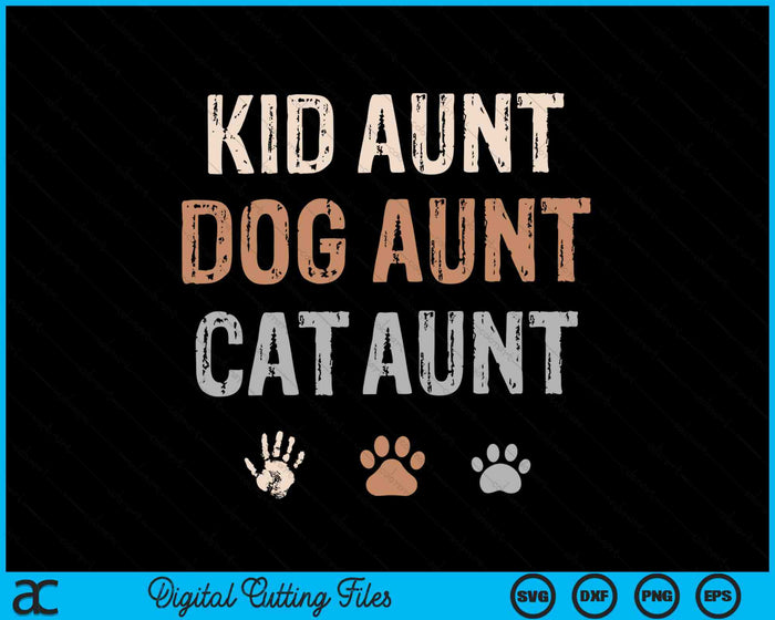 Grappige Kid hond kat tante SVG PNG digitale snijden-bestanden