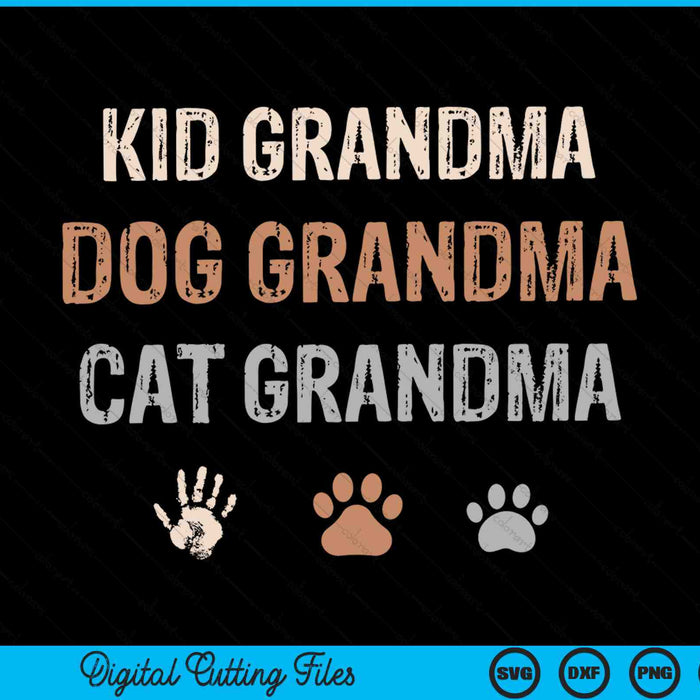 Funny Kid Dog Cat Grandma SVG PNG Digital Cutting Files