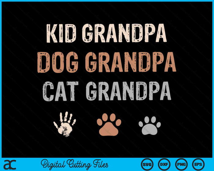 Grappige Kid hond kat opa SVG PNG digitale snijbestanden