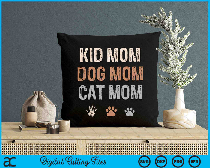 Grappige Kid hond kat moeder SVG PNG digitale snijden bestanden