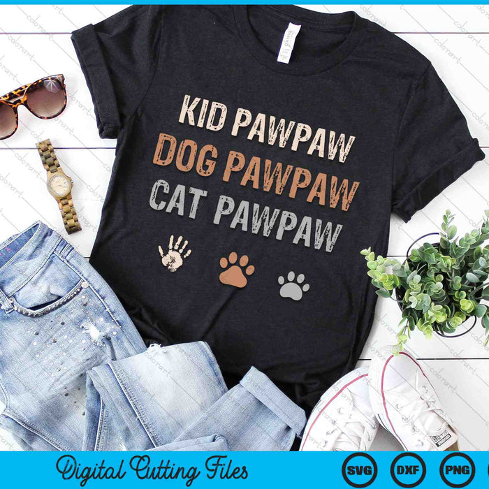 Funny Kid Dog Cat Pawpaw SVG PNG Digital Cutting Files