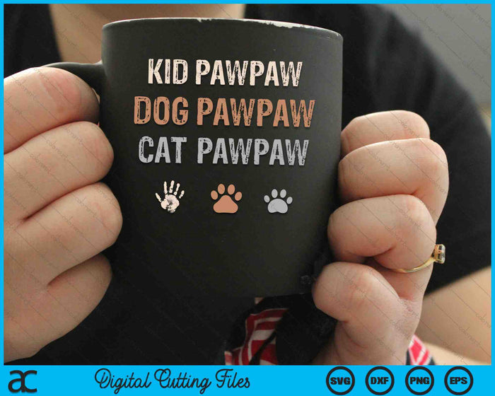 Funny Kid Dog Cat Pawpaw SVG PNG Digital Cutting Files