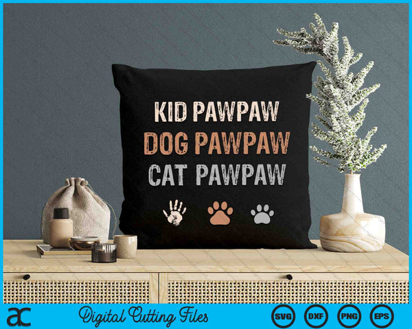 Grappige Kid hond kat Pawpaw SVG PNG digitale snijbestanden
