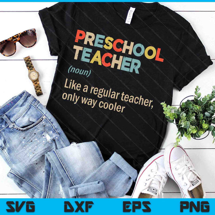 Funny Kindergarten Teacher Definition SVG PNG Digital Printable Files