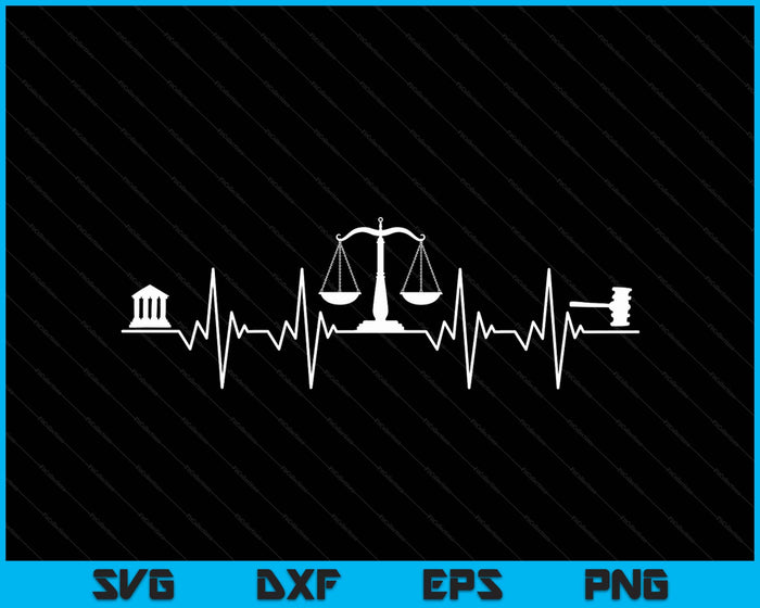 Funny Lawyer Gift Law School Attorney Men Women Heartbeat SVG PNG Digital Printable Files