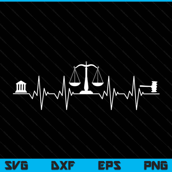 Lawyer law school attorney heartbeat SVG cut file