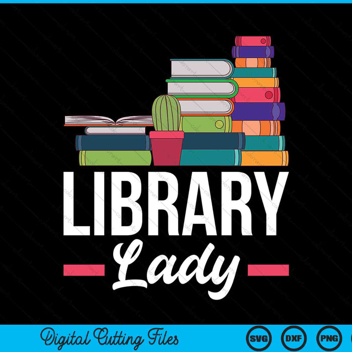 Library lady librarian library assistant SVG PNG cut file for Cricut