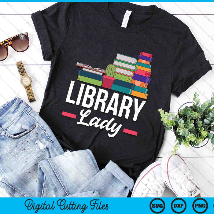 Library Lady Librarian Library Assistant SVG PNG Digital Cutting Files