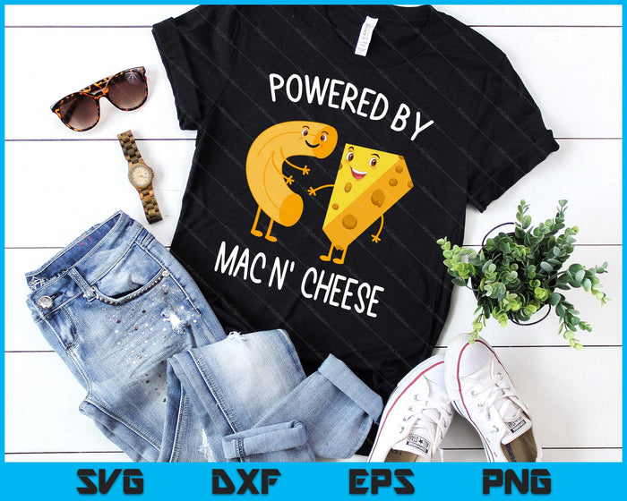 Funny Macaroni And Cheese For Food Lover Gifts Powered By Mac N Cheese SVG PNG Digital Printable Files