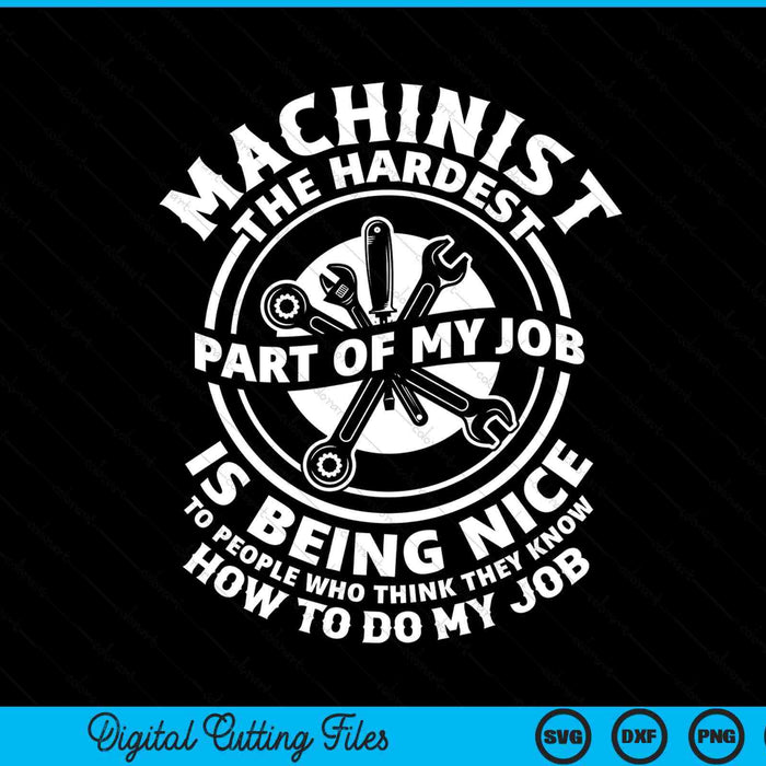 Funny Machinist Sarcastic Machine Operator SVG PNG Digital Printable Files