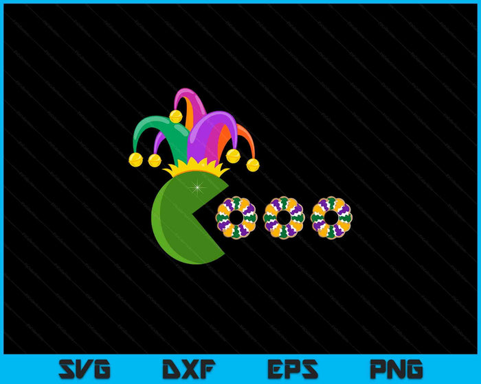 Funny Mardi Gras Hat Eating King Cakes Mardi Gras SVG PNG Digital Printable Files