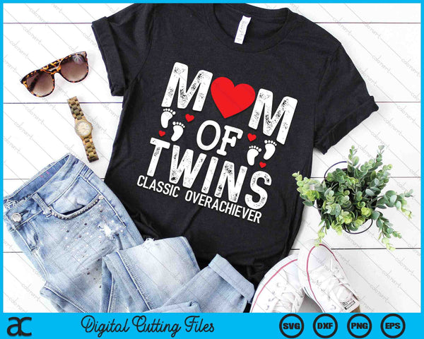 Grappige moeder van Twins Classic Overachiever Twins SVG PNG digitale snijbestanden