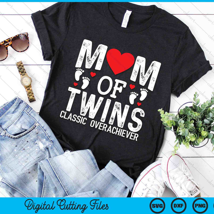 Grappige moeder van Twins Classic Overachiever Twins SVG PNG digitale snijbestanden