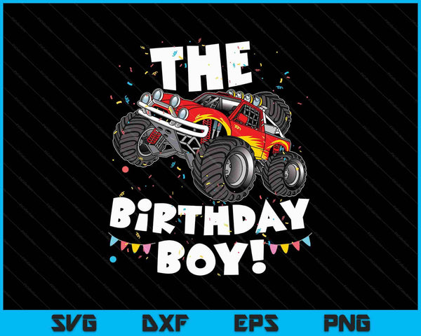 Grappige Monster Truck de verjaardag jongen cadeau voor hem uw zoon SVG PNG snijden afdrukbare bestanden