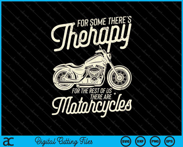 Grappige motorrijder therapie Vintage Biker SVG PNG snijden afdrukbare bestanden