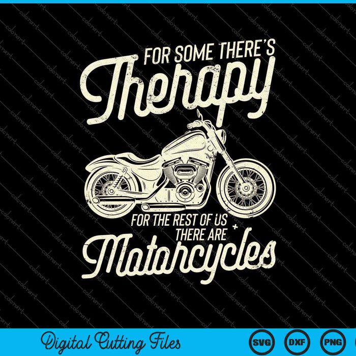 Divertida terapia de motociclista Vintage Biker SVG PNG cortando archivos imprimibles