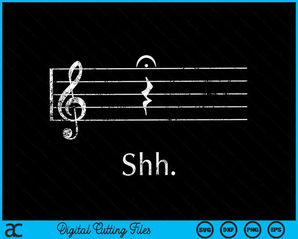 Musician shh quarter rest and fermata SVG cut file