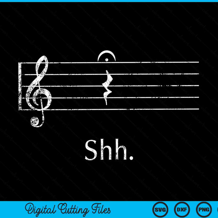Musician shh quarter rest and fermata SVG cut file